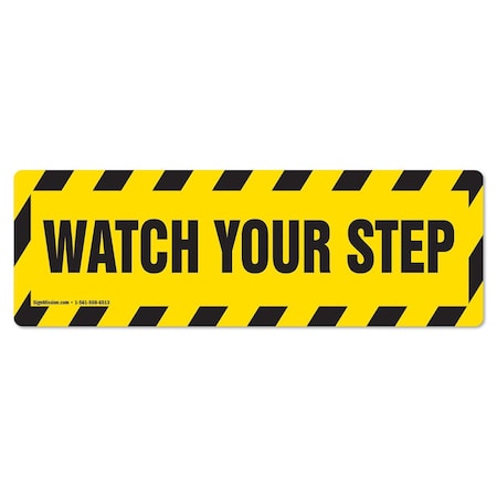 Signmission Watch Your Step 2 18in Non-Slip Floor Marker, 3PK, 16 in L, 16 in H, FD-R-16-3PK-99820 FD-R-16-3PK-99820